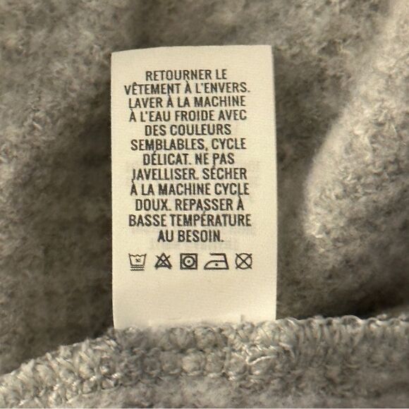 New Aerie oversized zebra print waffle knit thermal gray top, size small - Picture 8 of 9